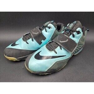 Nike Shoes Youth Size 7 Zoom Calvin Johnson Blue Black Running Shoes Athletic